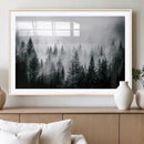 Foggy Pine Forest Canvas Wall Art – Horizontal Black and by MyGreatCanvas | Canvas Wall Art Prints | Photo Prints & Wall Decor