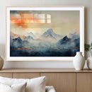 Warm Clouds Abstract Mountain Wall Art, Modern Landscape by MyGreatCanvas | Canvas Wall Art Prints | Photo Prints & Wall Decor