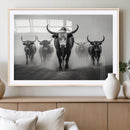 Texas Longhorn Wall Art Canvas Print, Framed Speckled Cow by MyGreatCanvas | Canvas Wall Art Prints | Photo Prints & Wall Decor