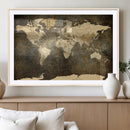 Large Framed Vintage World Map Wall Art Print for Home Wall by MyGreatCanvas | Canvas Wall Art Prints | Photo Prints & Wall Decor