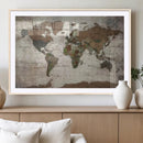 World Map Canvas Print – Framed Detailed Map of the World by MyGreatCanvas | Canvas Wall Art Prints | Photo Prints & Wall Decor