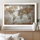 Vibrant Watercolor World Map Canvas Wall Art – Framed Travel by MyGreatCanvas | Canvas Wall Art Prints | Photo Prints & Wall Decor
