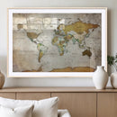 Personalized World Map Canvas Print – Colorful Watercolor by MyGreatCanvas | Canvas Wall Art Prints | Photo Prints & Wall Decor