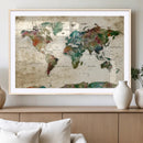 World Map Canvas Print – Framed Detailed Map of the World by MyGreatCanvas | Canvas Wall Art Prints | Photo Prints & Wall Decor