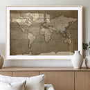 World Map Wall Art Canvas Print, Framed Map Art Picture by MyGreatCanvas | Canvas Wall Art Prints | Photo Prints & Wall Decor