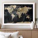 Framed Large World Map Wall Art Canvas Print for Living Room by MyGreatCanvas | Canvas Wall Art Prints | Photo Prints & Wall Decor