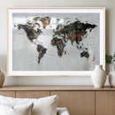 Large World Map Canvas Print – Framed Travel Map Wall Art