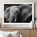 Big Elephant Close Up Wall Art Canvas Print