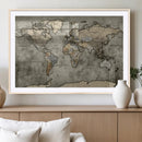 World Map Canvas Print – Detailed Map of the World Wall Art