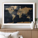 Framed Large World Map Wall Art Canvas Print – Stunning by MyGreatCanvas | Canvas Wall Art Prints | Photo Prints & Wall Decor