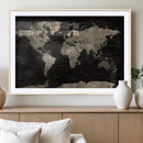 Detailed World Map Wall Art Print - Large Framed World Map