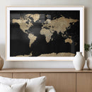 Beige World Map Canvas Wall Art Print, Minimal Black and by MyGreatCanvas | Canvas Wall Art Prints | Photo Prints & Wall Decor