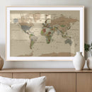 Extra Large World Map Canvas Print – Detailed Map of the by MyGreatCanvas | Canvas Wall Art Prints | Photo Prints & Wall Decor