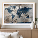 Rustic World Map Canvas Print – Framed Wall Art for Couples, by MyGreatCanvas | Canvas Wall Art Prints | Photo Prints & Wall Decor