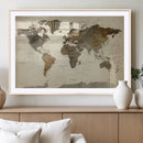 Vintage World Map Canvas Wall Art – Framed Travel Map for by MyGreatCanvas | Canvas Wall Art Prints | Photo Prints & Wall Decor