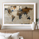 World Map Canvas Print – Framed Travel Map Wall Art for by MyGreatCanvas | Canvas Wall Art Prints | Photo Prints & Wall Decor