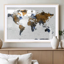 World Map Wall Art Canvas Print, Modern Decorative Framed by MyGreatCanvas | Canvas Wall Art Prints | Photo Prints & Wall Decor