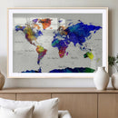 Vintage World Map Canvas Wall Art – Framed Travel Map with by MyGreatCanvas | Canvas Wall Art Prints | Photo Prints & Wall Decor