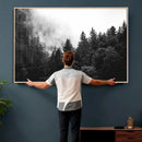 Black White Forest Wall Art Canvas Print, Misty Pine Tree by MyGreatCanvas | Canvas Wall Art Prints | Photo Prints & Wall Decor