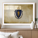 Massachusetts Flag Wall Art Canvas Print
