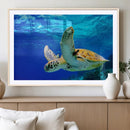 Sea Turtle Wall Art Canvas Print, Sea life in the Ocean Wall