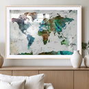 Modern Watercolor World Map Canvas Wall Art – Framed by MyGreatCanvas | Canvas Wall Art Prints | Photo Prints & Wall Decor