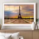 Paris Eiffel Tower Sunset Canvas Wall Art Print - Iconic