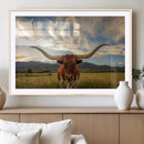 Texas Longhorn Canvas Wall Art – Majestic Triptych Animal by MyGreatCanvas | Canvas Wall Art Prints | Photo Prints & Wall Decor