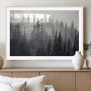 Misty Forest Canvas Wall Art – Monochrome Triptych Pine Tree by MyGreatCanvas | Canvas Wall Art Prints | Photo Prints & Wall Decor