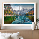 Spectacular autumn view of Braies Lake Wall Art Canvas Print by MyGreatCanvas | Canvas Wall Art Prints | Photo Prints & Wall Decor