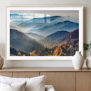 Misty Mountain Sunrise Triptych Canvas Print – Autumn