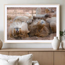 Lion Pair Wall Art Canvas Print – Framed Wildlife Scene with