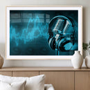 Music and Microphone Wall Art Canvas Print by MyGreatCanvas | Canvas Wall Art Prints | Photo Prints & Wall Decor