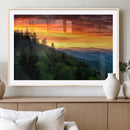 Forest Landscape Wall Art Sunset Canvas, Forest Sunset