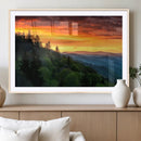 Smoky Mountains Sunset Wall Art Canvas Print | 3 Panel by MyGreatCanvas | Canvas Wall Art Prints | Photo Prints & Wall Decor