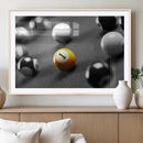 Wall Art Pool Table and Balls Canvas Print by MyGreatCanvas | Canvas Wall Art Prints | Photo Prints & Wall Decor