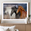 Animal Wall Art Three Horses Farmhouse Art Canvas, Framed by MyGreatCanvas | Canvas Wall Art Prints | Photo Prints & Wall Decor