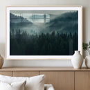 Captivating Misty Forest Wall Art Premium Canvas Print,