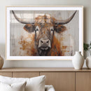 Vintage Scottish Highland Cow Cattle Art, Scottish Highland