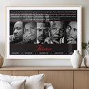 Thinker Quintet Canvas Wall Art – Martin, Obama, Malcolm X,