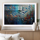 Modern Abstract Fish Shoal Wall Art Canvas Print, Colorful by MyGreatCanvas | Canvas Wall Art Prints | Photo Prints & Wall Decor