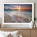 Sunset Beach Wall Art – Soothing Coastal Landscape, Ready to by MyGreatCanvas | Canvas Wall Art Prints | Photo Prints & Wall Decor