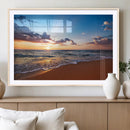 Golden Hour Beach Sunset Wall Art | Canvas Print | Ready to