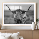 Texas Cow Longhorn Wall Art Canvas Print for Farm House Wall by MyGreatCanvas | Canvas Wall Art Prints | Photo Prints & Wall Decor
