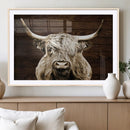 Highland Cow Wall Art Canvas Print, Rustic Farmhouse Decor, by MyGreatCanvas | Canvas Wall Art Prints | Photo Prints & Wall Decor