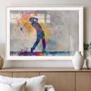 Watercolor Golf Swing Wall Art Canvas Print | Vibrant