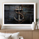 3 Panel Grunge Abstract Anchor Wall Art Canvas Print Set