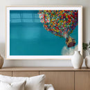 Carl Fredricksen, Up Movie Wall Art, Colorful Balloon House