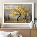 Golden Tree Canvas Print | Abstract Wall Art for Modern