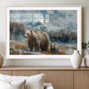 Bear and Baby Bear Wall Art Canvas Print